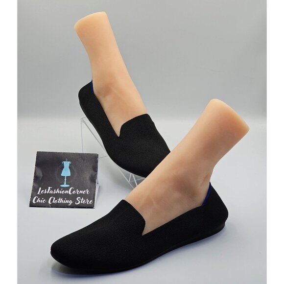 Rothy's Women's Black Knit The Loafer Casual Lightweight Flats Shoes Sz 12 2689 - Picture 10 of 16